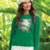 Vintage Tropic Beach Scene - Wintergreen Dyed Long Sleeve Crewneck T-Shirt 1 Vintage Tropic Beach Scene - Wintergreen Dyed Long Sleeve Crewneck T-Shirt -Crazyshirts Online Shop 08fd6d00 849f 4227 8995 87f5abe4ed27