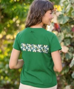 Plumeria Whisper Band - Wintergreen Dyed Short Sleeve Crewneck T-Shirt -Crazyshirts Online Shop 097397d3 534b 444f bdda ff4ea0e4eb0c