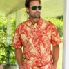Tropical Canopy - Khaki Red Short Sleeve Hawaiian Polo Shirt 1 Tropical Canopy - Khaki Red Short Sleeve Hawaiian Polo Shirt -Crazyshirts Online Shop 0a6bfa39 23f1 4114 9e9e 3190a1a2d8f6