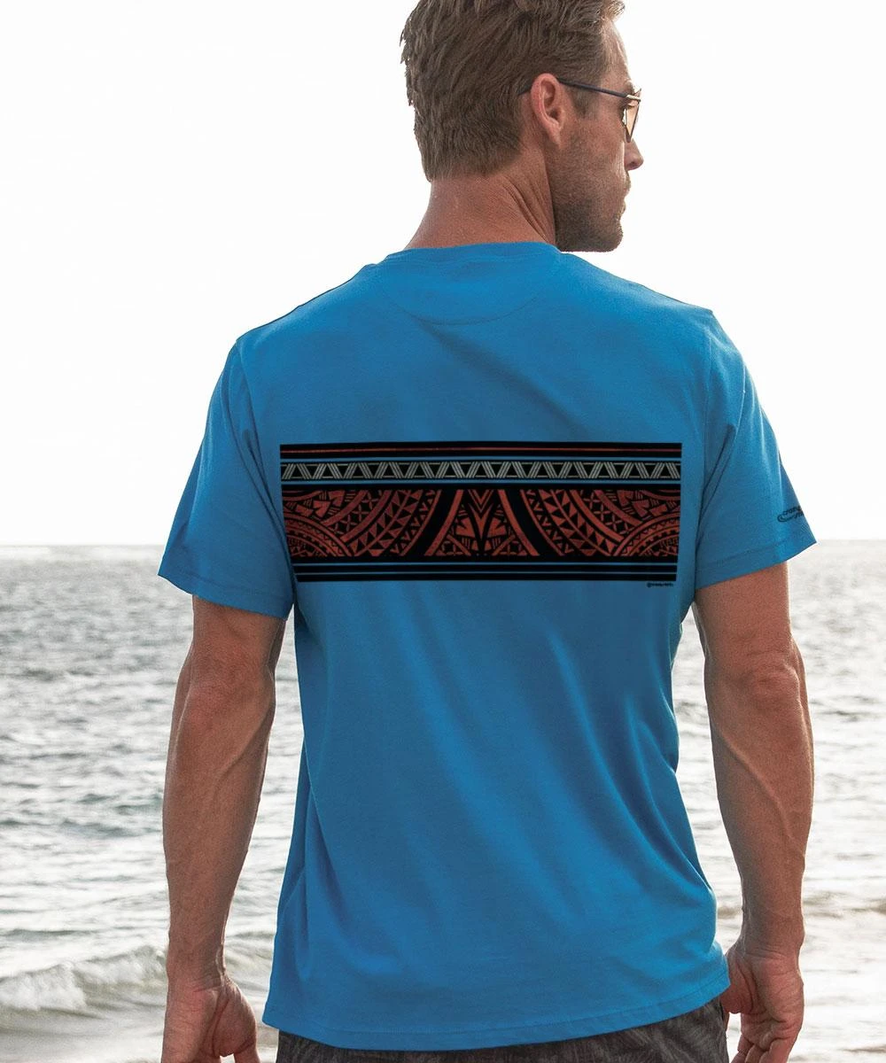 Chief Tapa Band - Deep Sea Short Sleeve Pima T-Shirt 4 Chief Tapa Band - Deep Sea Short Sleeve Pima T-Shirt - Image 2