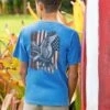 Eagle Flag - Blue Hawaii Dyed Short Sleeve Crewneck T-Shirt -Crazyshirts Online Shop 0e8eb745 9123 4e9c a4cc 2e05aa2c93d3