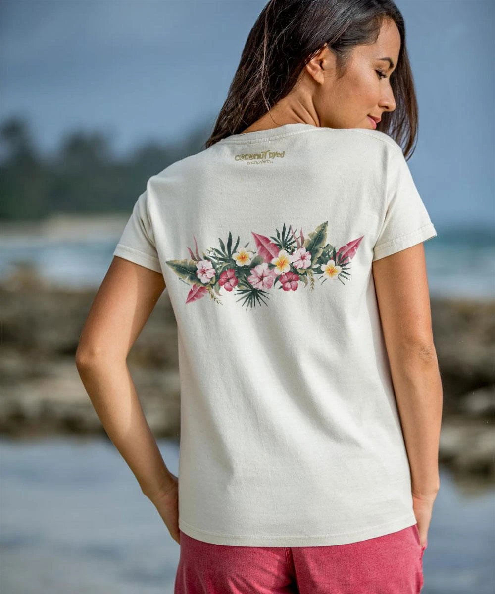Aloha Band - Coconut Dyed Short Sleeve Crewneck T-Shirt 4 Aloha Band - Coconut Dyed Short Sleeve Crewneck T-Shirt - Image 2