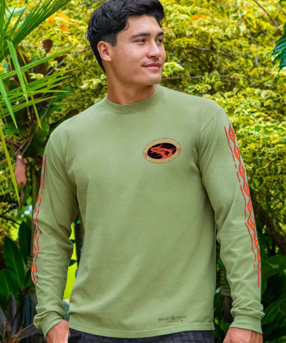 Forged By Fire - Hemp Dyed Long Sleeve Crewneck T-Shirt 4 Forged By Fire - Hemp Dyed Long Sleeve Crewneck T-Shirt - Image 2