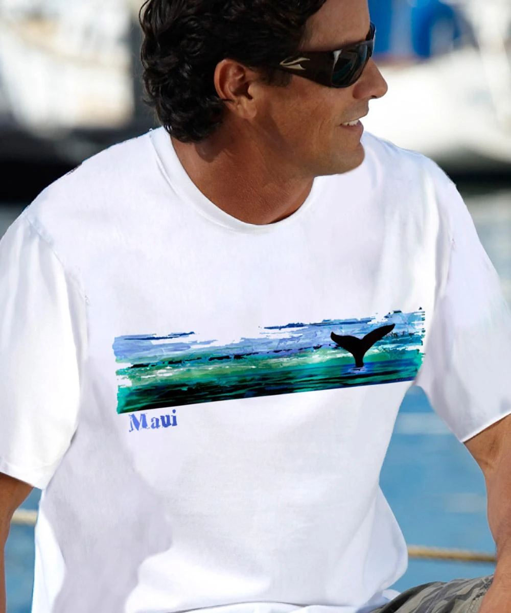 Into Blue - White Short Sleeve Crewneck T-Shirt 3 Into Blue - White Short Sleeve Crewneck T-Shirt