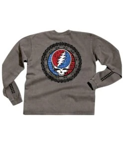 Grateful Dead Tribal Circle - Crater Dyed® Long Sleeve Crewneck T-Shirt
