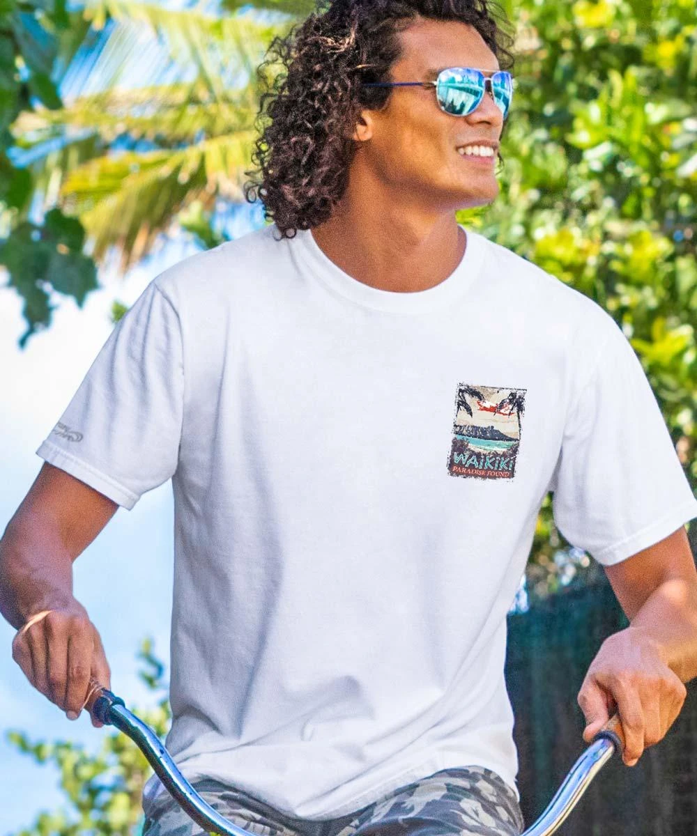 Paradise Found - White Short Sleeve Crewneck T-Shirt 4 Paradise Found - White Short Sleeve Crewneck T-Shirt - Image 2