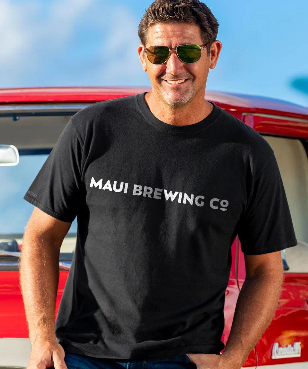 Maui Brewing Co Vintage Logo Splatter - Black Short Sleeve Crewneck T-Shirt 4 Maui Brewing Co Vintage Logo Splatter - Black Short Sleeve Crewneck T-Shirt - Image 2