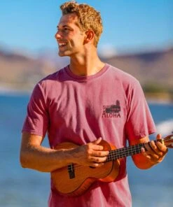 Aloha Cruiser - Paradise Red Dyed Short Sleeve Crewneck T-Shirt