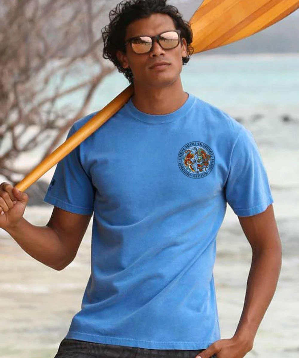 Eternal Balance - Blue Hawaii Dyed Short Sleeve Crewneck T-Shirt 4 Eternal Balance - Blue Hawaii Dyed Short Sleeve Crewneck T-Shirt - Image 2