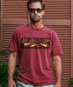 Bird Of Paradise Band - Paradise Red Dyed Short Sleeve Crewneck T-Shirt