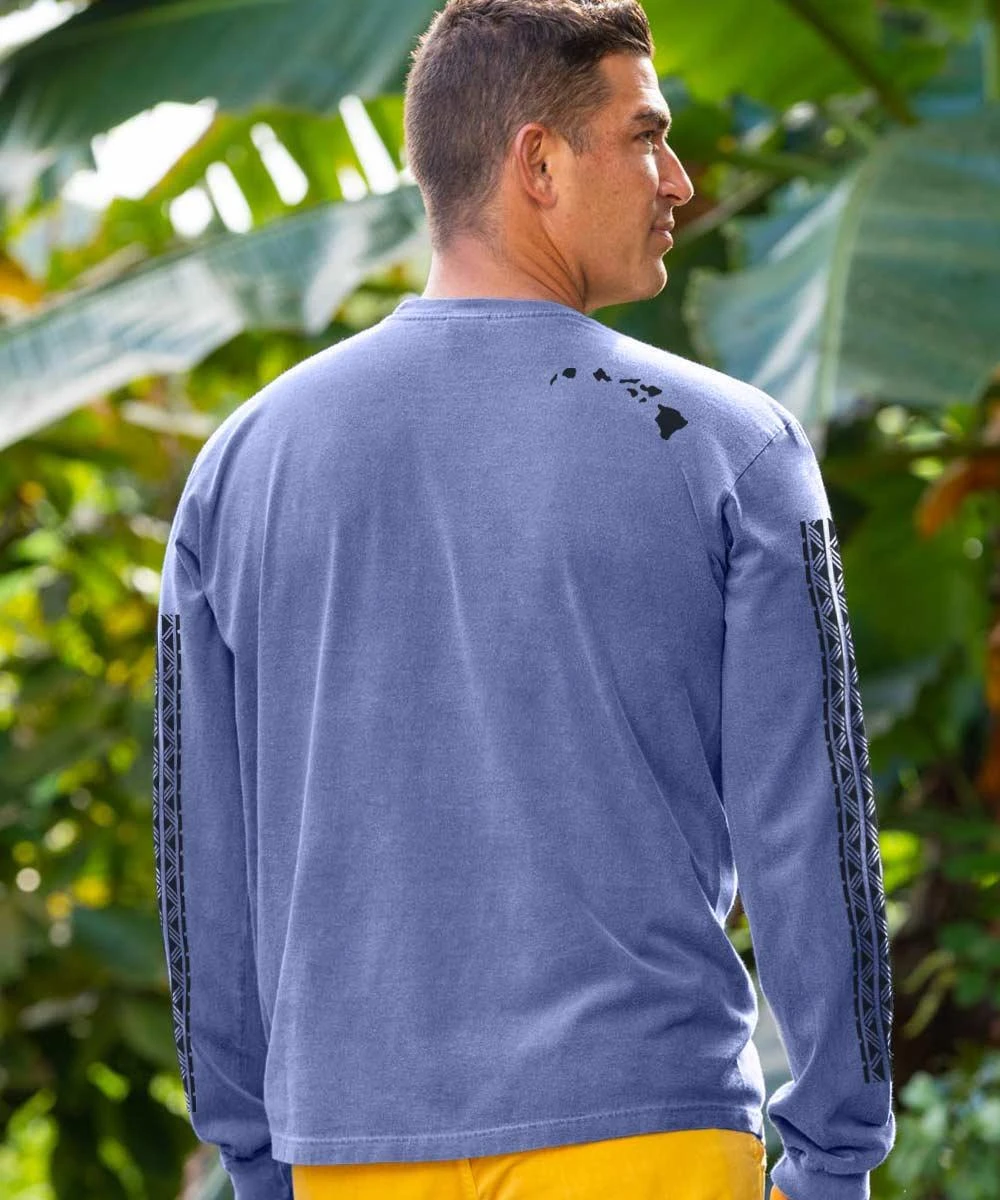 Panoramic Sunset - Crater Dyed® Long Sleeve Crewneck T-Shirt 4 Panoramic Sunset - Crater Dyed® Long Sleeve Crewneck T-Shirt - Image 2