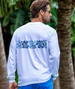 Surfa Stripe - White Long Sleeve Crewneck T-Shirt -Crazyshirts Online Shop 2a9a3b87 9b3e 469f 8df8 21c5eaf6922c