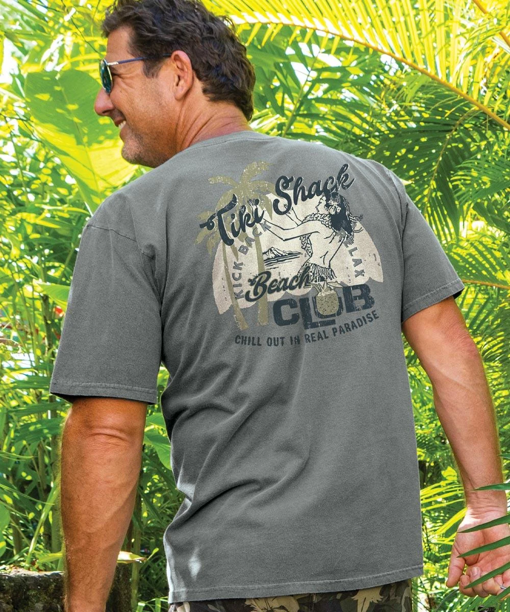 Tiki Shack Beach Club - Crater Dyed® Short Sleeve Crewneck T-Shirt 3 Tiki Shack Beach Club - Crater Dyed® Short Sleeve Crewneck T-Shirt