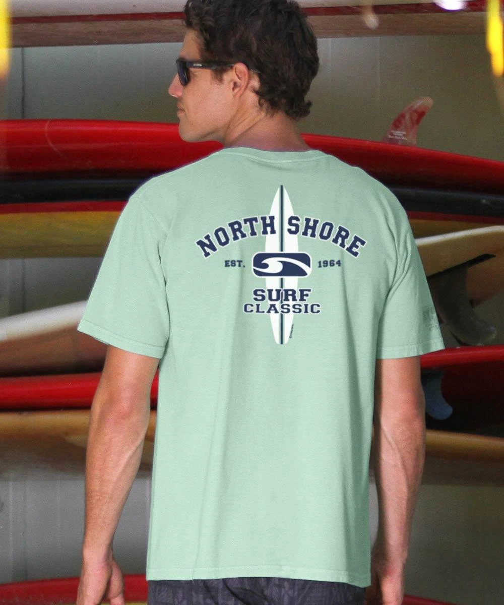 North Shore Surf Classic - Key Lime Dyed Short Sleeve Crewneck T-Shirt 3 North Shore Surf Classic - Key Lime Dyed Short Sleeve Crewneck T-Shirt