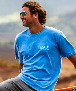 Maui Brewing Co New Big Swell - Blue Hawaii Dyed Short Sleeve Crewneck T-Shirt -Crazyshirts Online Shop 39f21750 e5c2 4484 85b3 249983d7032d
