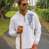 Ali’i Guard - Natural/Gray Long Sleeve Longboard Hooded Tee