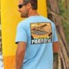 Escape To Paradise - Blue Sky Short Sleeve Crewneck T-Shirt -Crazyshirts Online Shop 5040fe02 741e 4ee7 9bc8 24a7cd274578