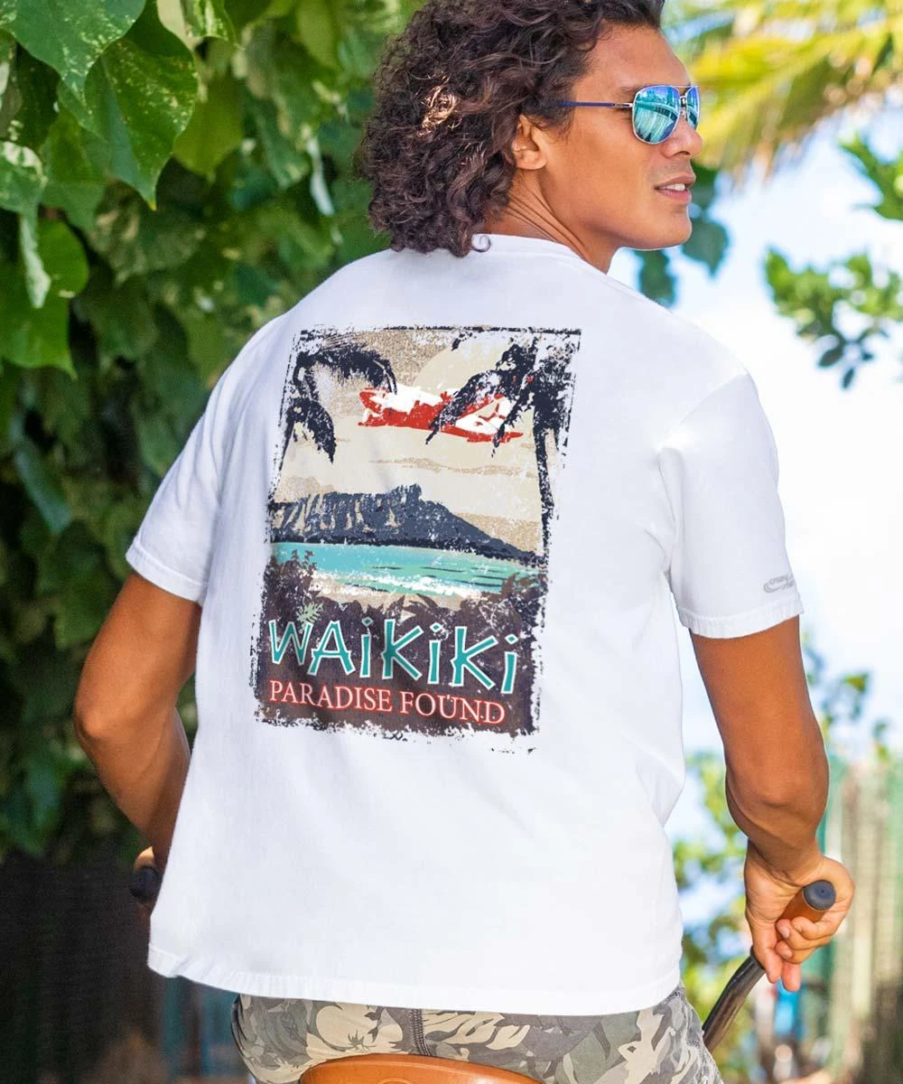 Paradise Found - White Short Sleeve Crewneck T-Shirt 3 Paradise Found - White Short Sleeve Crewneck T-Shirt