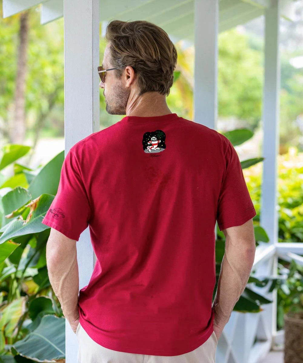 B. Kliban Astronaut Cat - Garnet Short Sleeve Crewneck T-Shirt 4 B. Kliban Astronaut Cat - Garnet Short Sleeve Crewneck T-Shirt - Image 2