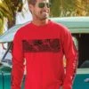 Pineapple Red Band - Candy Apple Red Dyed Long Sleeve Crewneck T-Shirt -Crazyshirts Online Shop 5b6400c4 6a0d 4d7e 97b3 cd953fe899b8