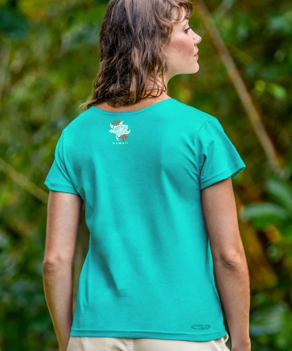 Retro Honu Puas - Ocean Short Sleeve Pima T-Shirt 4 Retro Honu Puas - Ocean Short Sleeve Pima T-Shirt - Image 2