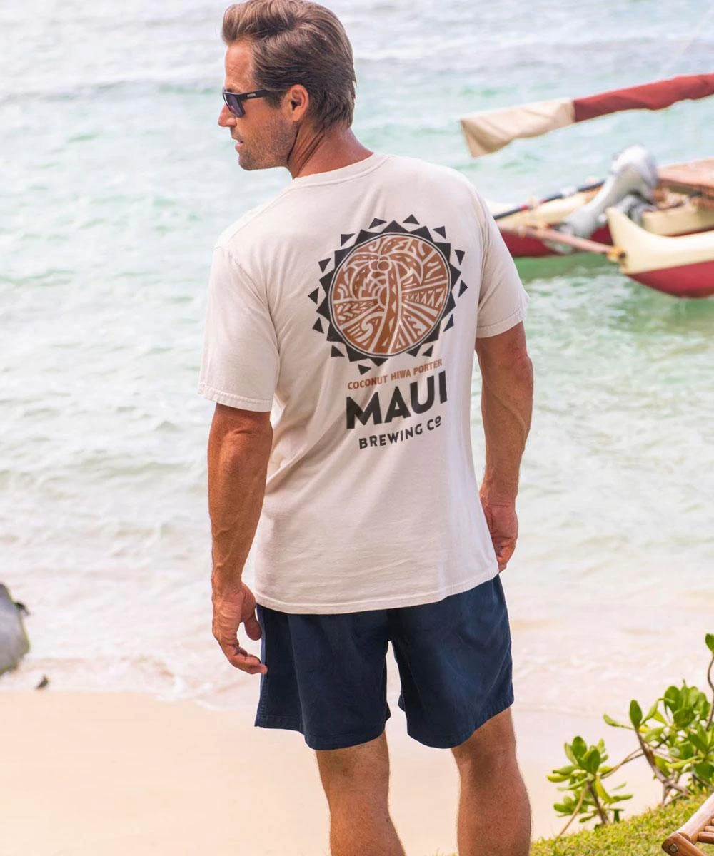 Maui Brewing Co Coconut Hiwa - Coconut Dyed Short Sleeve Crewneck T-Shirt 3 Maui Brewing Co Coconut Hiwa - Coconut Dyed Short Sleeve Crewneck T-Shirt