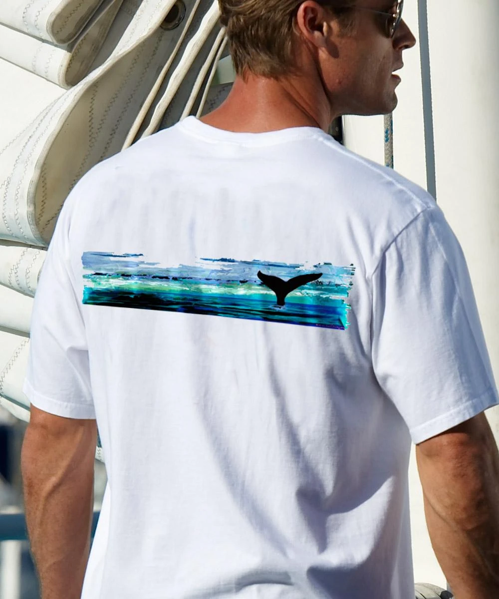 Into Blue - White Short Sleeve Crewneck T-Shirt 4 Into Blue - White Short Sleeve Crewneck T-Shirt - Image 2