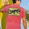 Tribal Petro Gecko - Paradise Red Dyed Short Sleeve Crewneck T-Shirt -Crazyshirts Online Shop 69d96b70 5a01 4505 b7d0 01967a546ef9