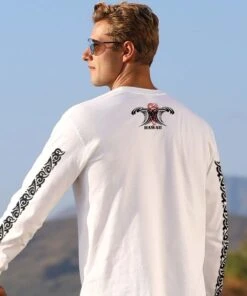 Red Tide Wave - White Long Sleeve Crewneck T-Shirt -Crazyshirts Online Shop 6c151b56 5924 42aa 9c2c a76eeee9442c