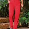 Candy Apple Red Dyed Twill Pants -Crazyshirts Online Shop 6deb999c a65f 4a6e 83d5 5b50e2442609