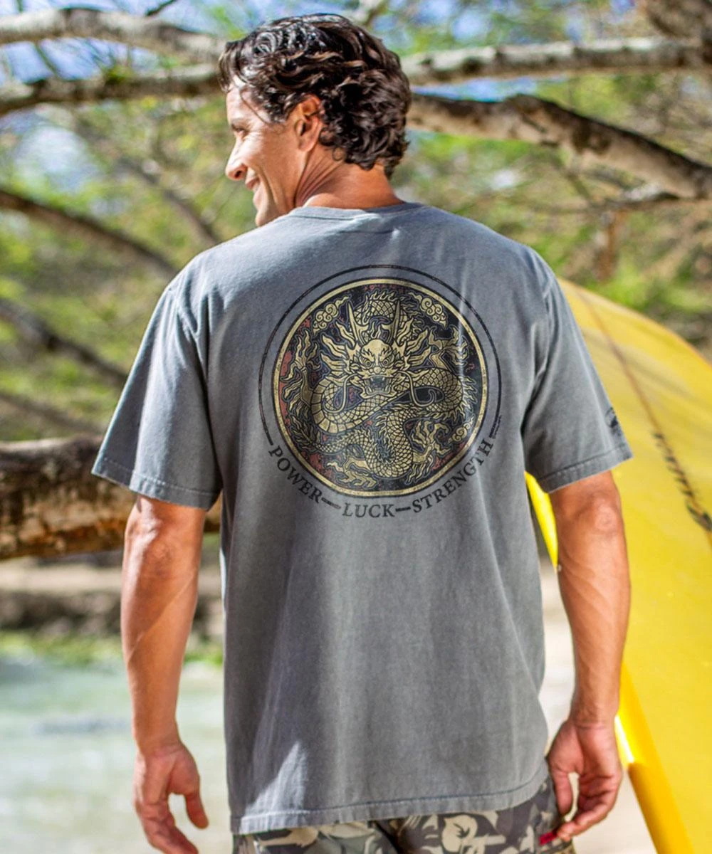 Golden Dragon - Crater Dyed® Short Sleeve Crewneck T-Shirt 3 Golden Dragon - Crater Dyed® Short Sleeve Crewneck T-Shirt