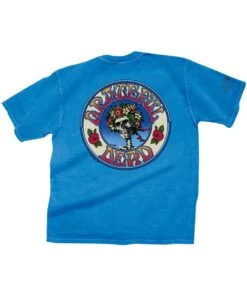 Grateful Dead Hawaiian Bertha - Blue Hawaii Dyed Short Sleeve Crewneck T-Shirt
