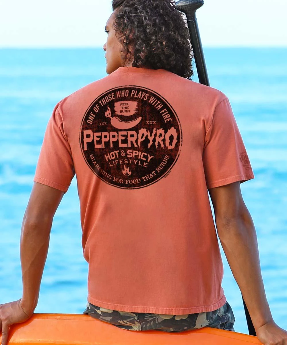 Pepper Pyro - Chile Dyed Short Sleeve Crewneck T-Shirt 3 Pepper Pyro - Chile Dyed Short Sleeve Crewneck T-Shirt