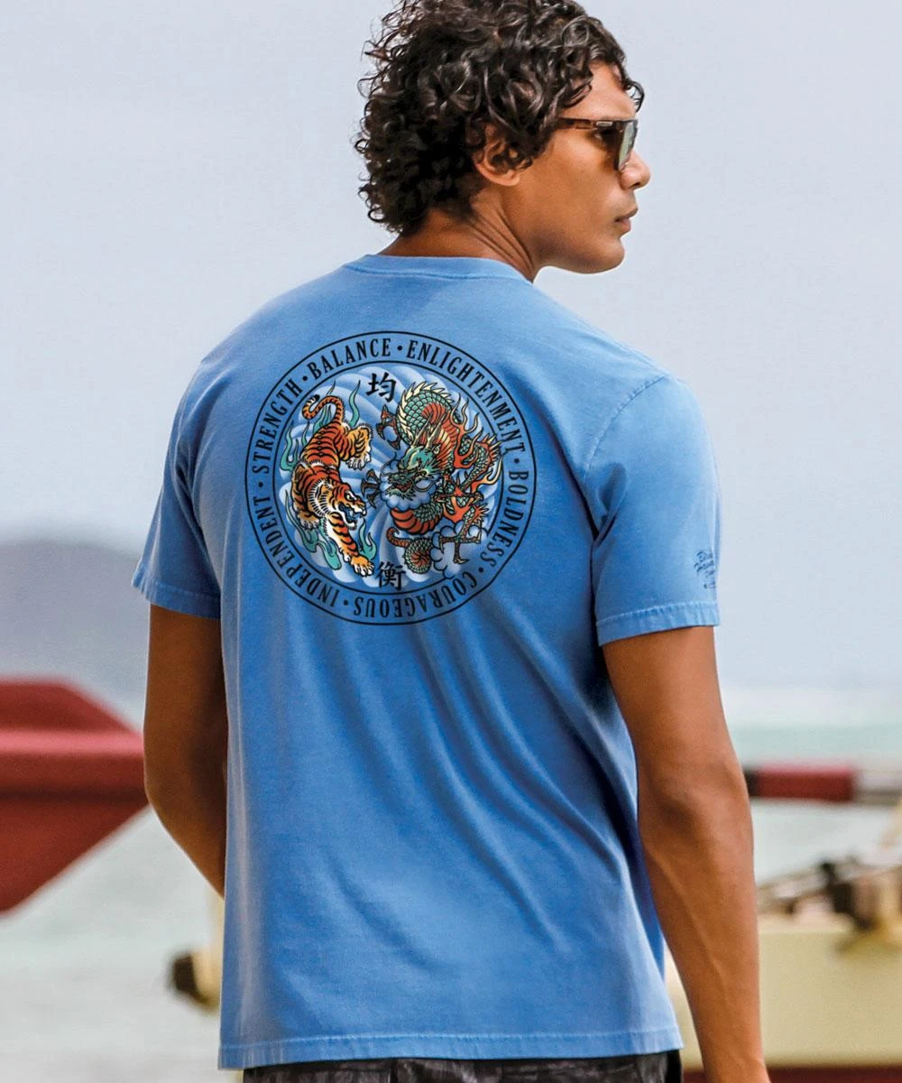 Eternal Balance - Blue Hawaii Dyed Short Sleeve Crewneck T-Shirt 3 Eternal Balance - Blue Hawaii Dyed Short Sleeve Crewneck T-Shirt