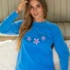 Tribal Night Shade - Blue Hawaii Dyed Long Sleeve Crewneck T-Shirt -Crazyshirts Online Shop 76a32ed5 85b7 4d88 813a 9a53ced4317d