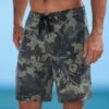 Hulaflage - Camo Green Floral Board Shorts