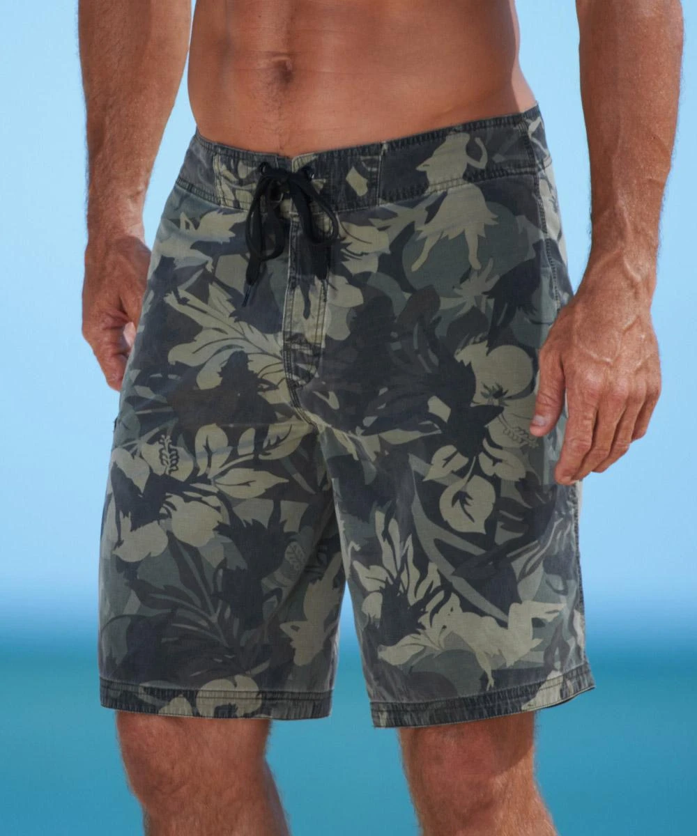 Hulaflage - Camo Green Floral Board Shorts 3 Hulaflage - Camo Green Floral Board Shorts