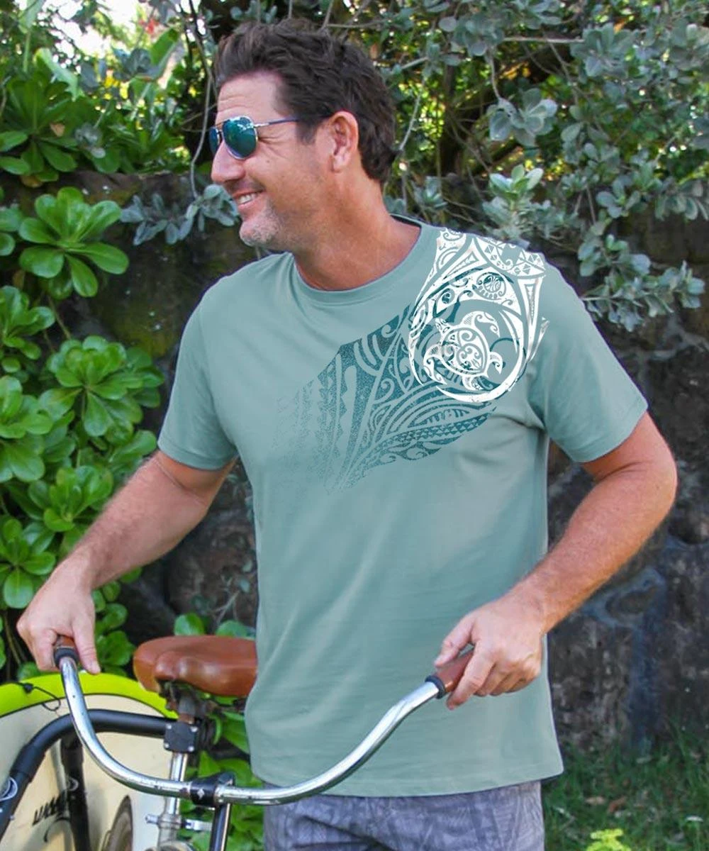 Honu Nalu Surf - Cool Blue Short Sleeve Pima T-Shirt 3 Honu Nalu Surf - Cool Blue Short Sleeve Pima T-Shirt