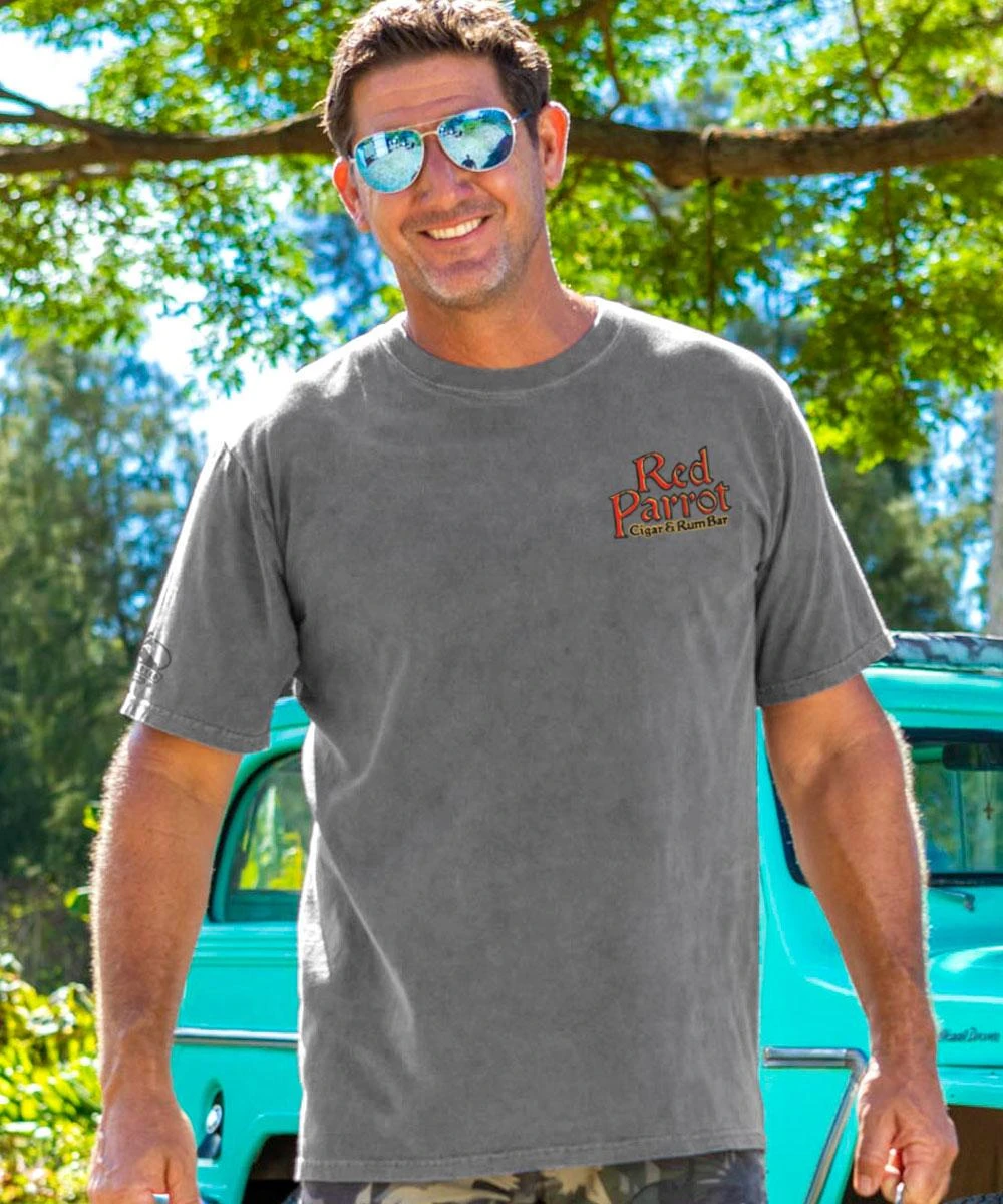 Red Parrot - Crater Dyed® Short Sleeve Crewneck T-Shirt 4 Red Parrot - Crater Dyed® Short Sleeve Crewneck T-Shirt - Image 2