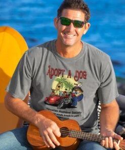 Hawaiian Humane Society Adopt A Dog Sidecab Dogs - Crater Dyed® Short Sleeve Crewneck T-Shirt