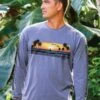 Panoramic Sunset - Crater Dyed® Long Sleeve Crewneck T-Shirt -Crazyshirts Online Shop 8abe6f08 e385 4831 9b3b 908cffc67dea