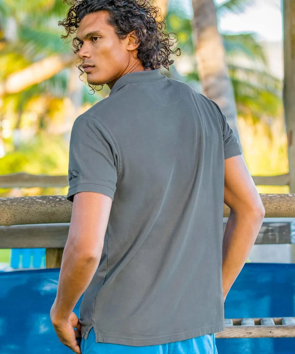 Tribal Honu Vertical - Crater Dyed® Short Sleeve Pique’ Polo Shirt 4 Tribal Honu Vertical - Crater Dyed® Short Sleeve Pique’ Polo Shirt - Image 2