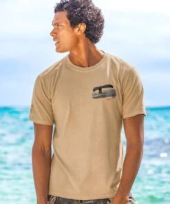 Wyland® Whale Tail Brushed - Kona Coffee Dyed Short Sleeve Crewneck T-Shirt -Crazyshirts Online Shop 8e75fe1c 2820 43a8 9689 f7a33168f582