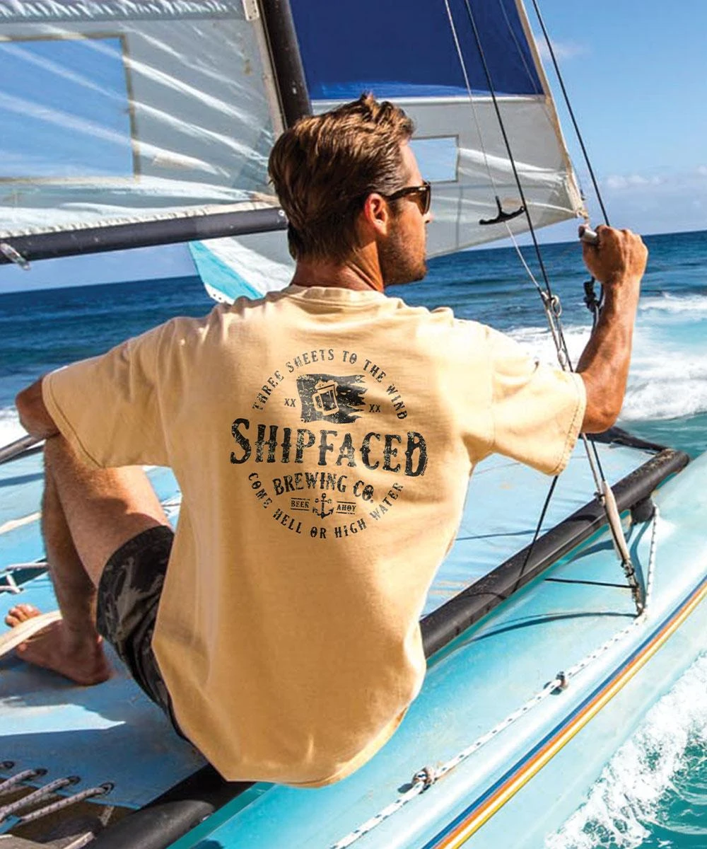 Shipfaced Brew - Beer Dyed Short Sleeve Crewneck T-Shirt 3 Shipfaced Brew - Beer Dyed Short Sleeve Crewneck T-Shirt