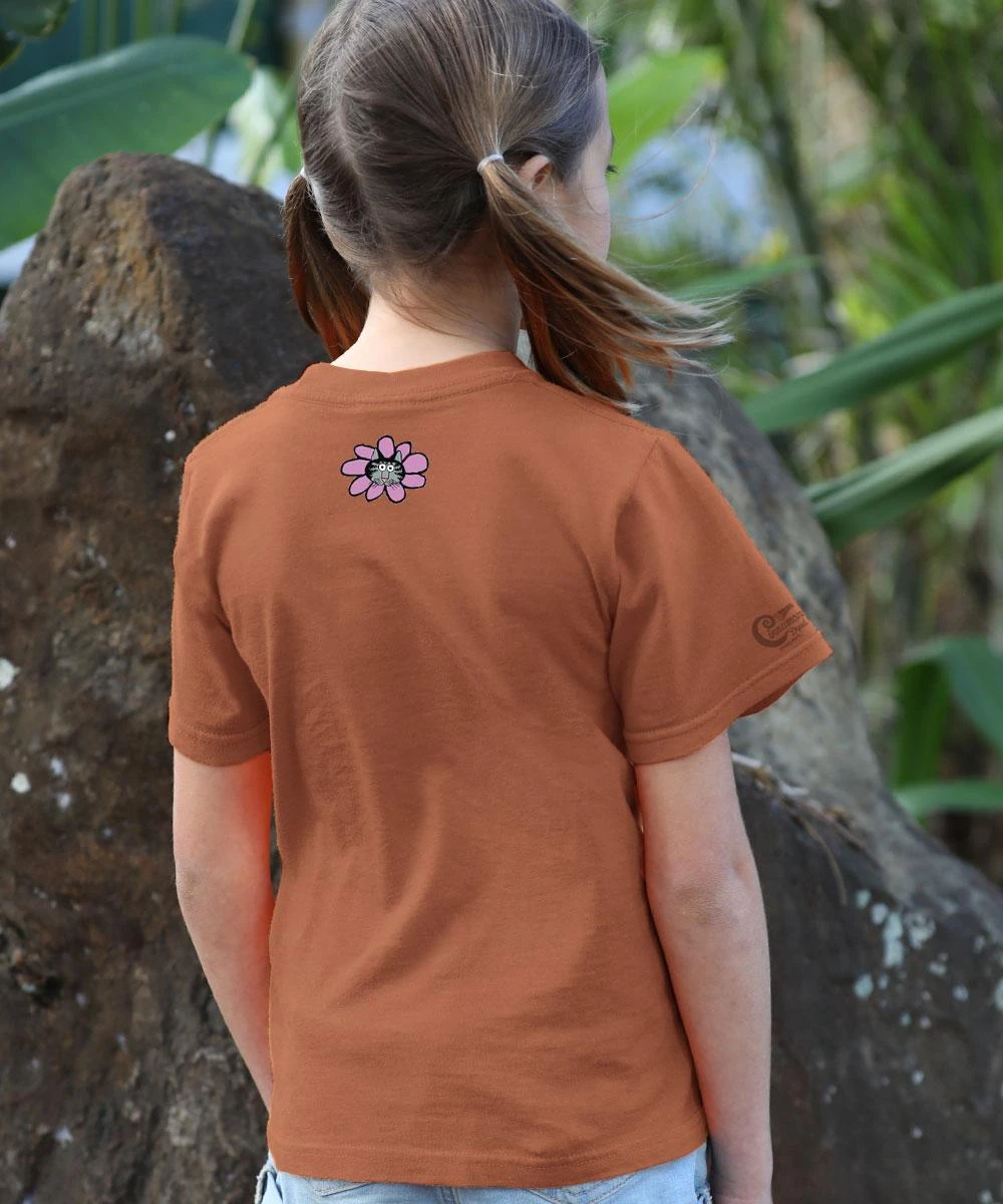 B. Kliban Crazy Daisies - Cinnamon Dyed Short Sleeve Crewneck T-Shirt 4 B. Kliban Crazy Daisies - Cinnamon Dyed Short Sleeve Crewneck T-Shirt - Image 2