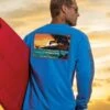 Sunset Surprise - Blue Hawaii Dyed Long Sleeve Crewneck T-Shirt 2 Sunset Surprise - Blue Hawaii Dyed Long Sleeve Crewneck T-Shirt -Crazyshirts Online Shop 99e6ebd8 522d 4ca7 a6f6 b880b785d9ac