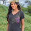 Polynesia - Graphite Short Sleeve Pima V-Neck T-Shirt