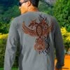 Sign Of The Dragon - Crater Dyed® Long Sleeve Crewneck T-Shirt -Crazyshirts Online Shop 9b09c354 9da7 4611 ac9c 826ce044bf21