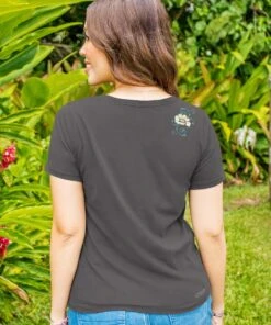 Elegant Floral - Graphite Short Sleeve Pima V-Neck T-Shirt -Crazyshirts Online Shop 9b340446 11cf 4a31 a1aa fb037dc1a4ae