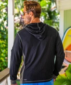 Flow Of Mana - Black/Charcoal Long Sleeve Longboard Hooded Tee -Crazyshirts Online Shop 9f3dbf3e fa6c 4241 9a2e 7acc8d1b0a4a